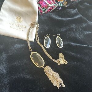 Kendra Scott Silver and Black Jewelry Set